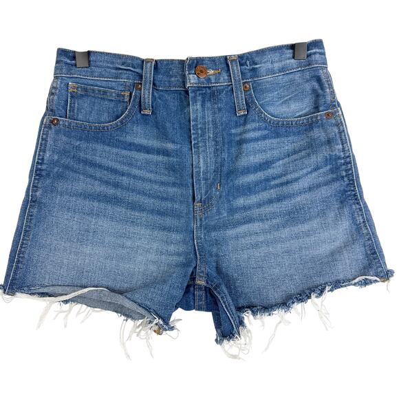Madewell The Perfect Jean Short Cut Off High Rise Blue 3.5” - Size 25 - Picture 1 of 10